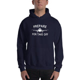 Prepare for Take off Men Hooded Sweatshirt
