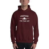 Prepare for Take off Men Hooded Sweatshirt