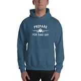 Prepare for Take off Men Hooded Sweatshirt